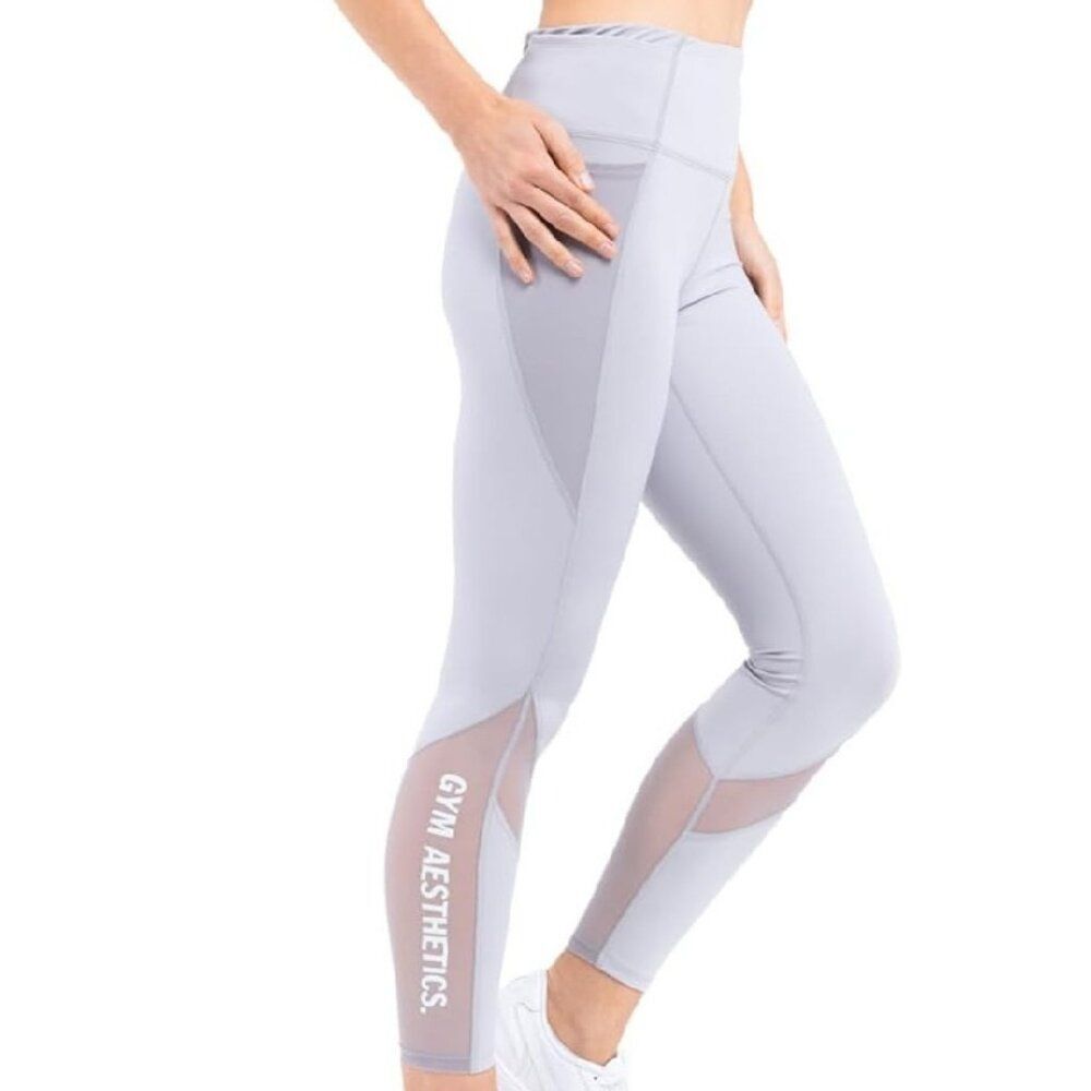 NWT Gym Aesthetics High Rise Training Leggings | Gray | Size Large